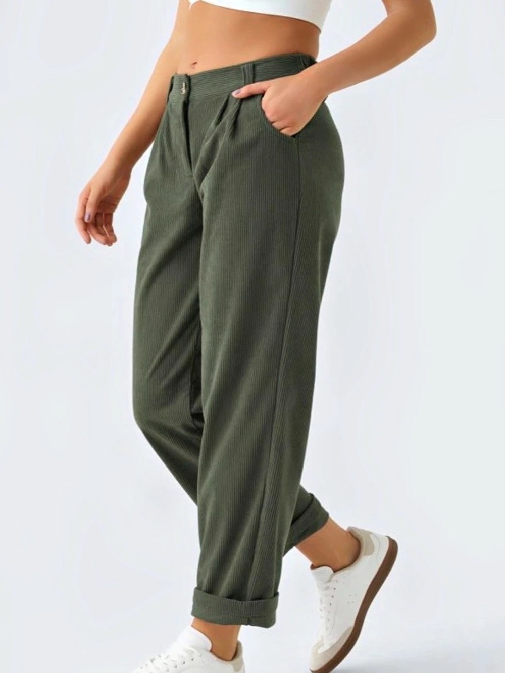 Halara Wide Leg Pants in Green